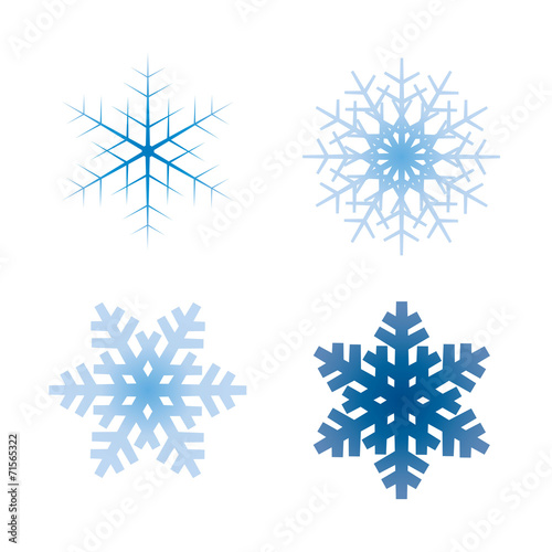 Set vector illustration of snowflakes