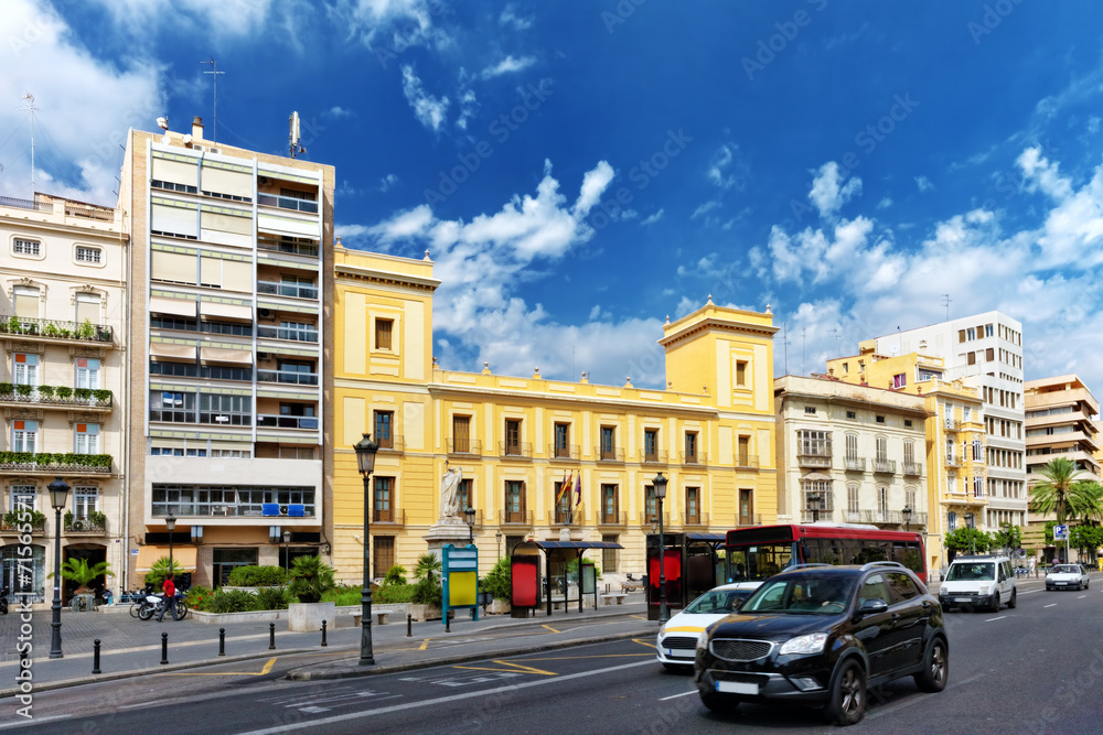 Cityscape of Valencia - third size population  city in Spain.