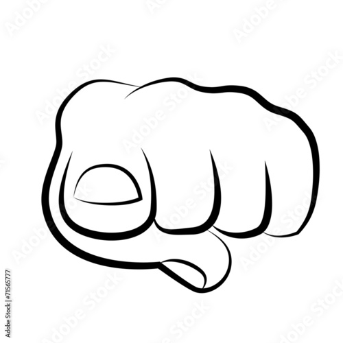hand pointing finger at viewer, from front Stock Vector | Adobe Stock