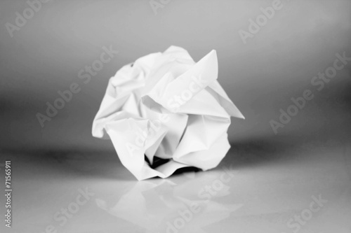 crumpled office paper