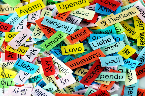love multilingual word