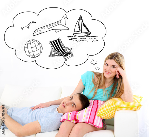Dreaming concept. Loving co...