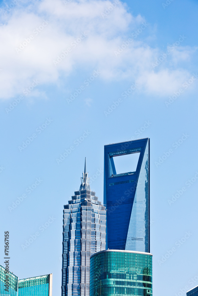 Naklejka premium Shanghai urban building