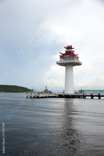 Lighthouse on coastal area. © meepoohyaphoto
