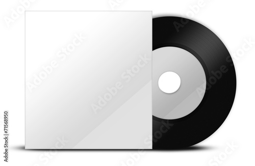 A black vinyl with papercover photo