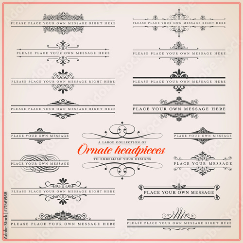 large collection of ornate headpieces, different styles