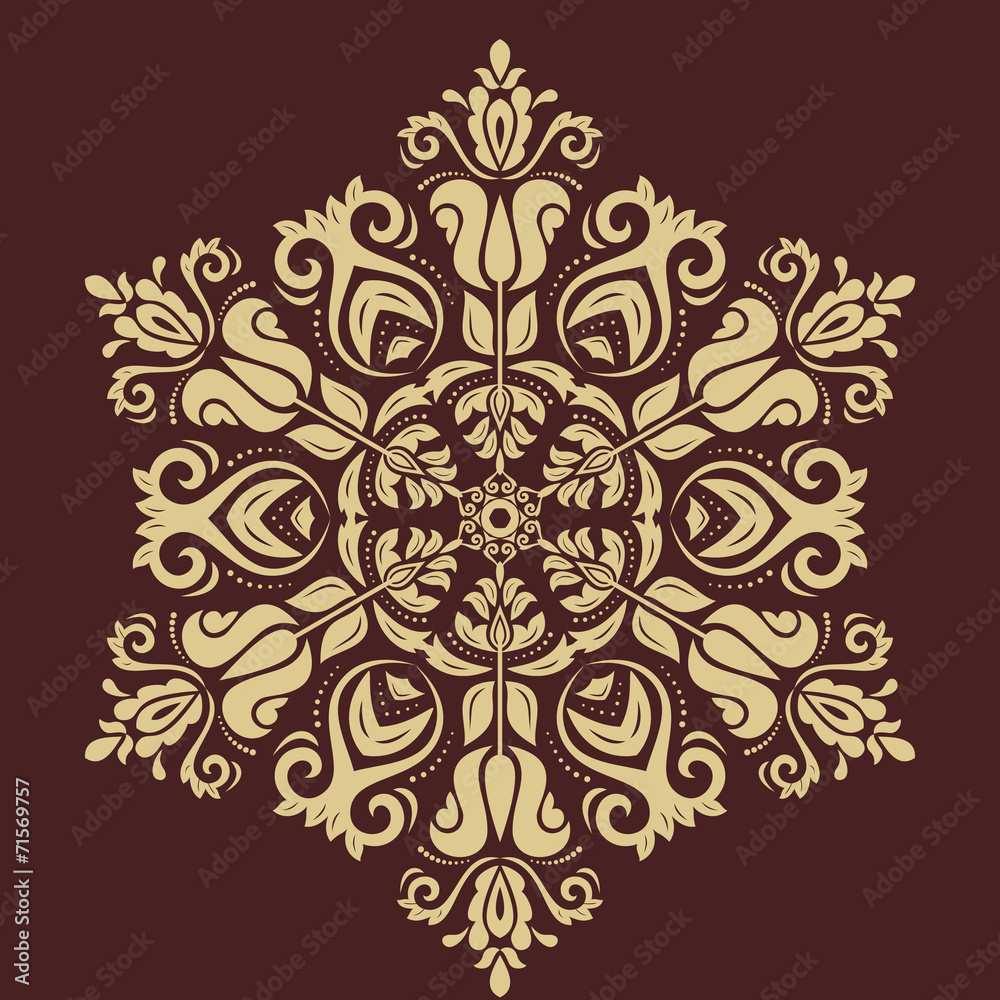 Damask Seamless Vector Pattern. Orient Background Damask Seamless Vector Pattern. Orient Background