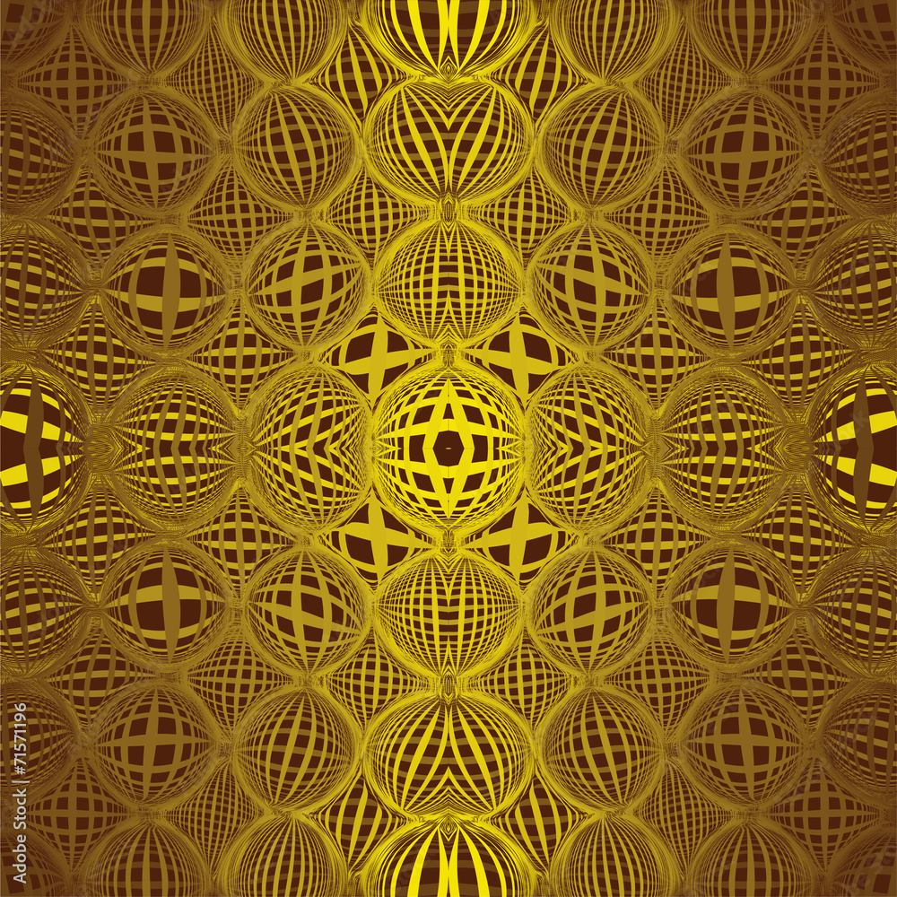Seamless pattern with striped circles on brown background Seamless pattern with striped circles on brown background