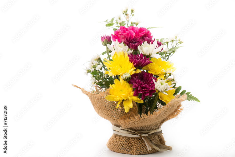 Naklejka premium Bouquet flowers isolated