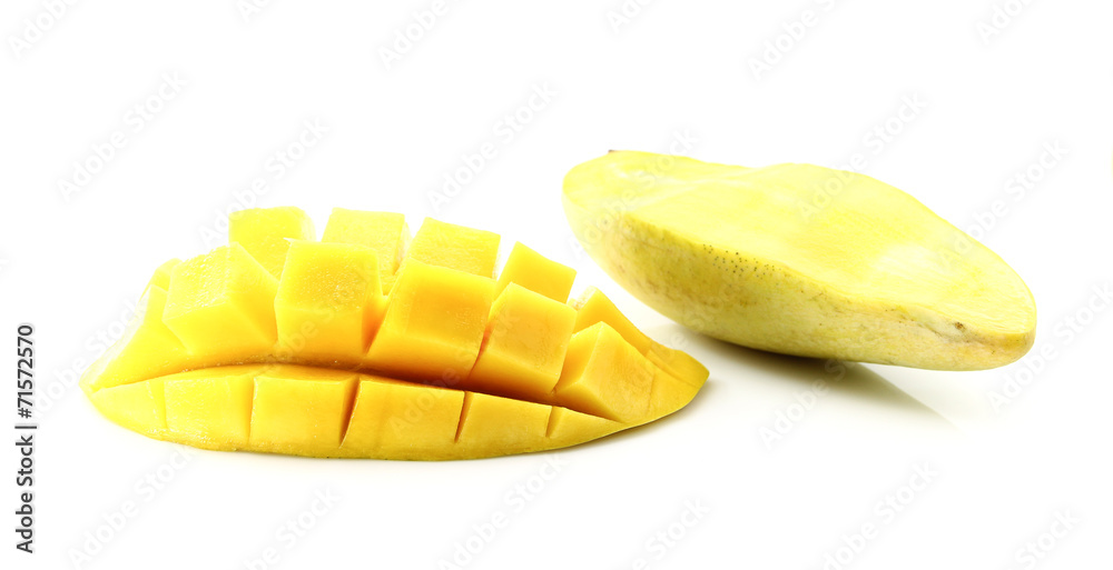Yellow mango isolated on white background Yellow mango isolated on white background
