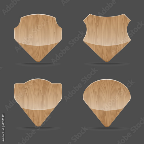 Shapes wooden sign boards