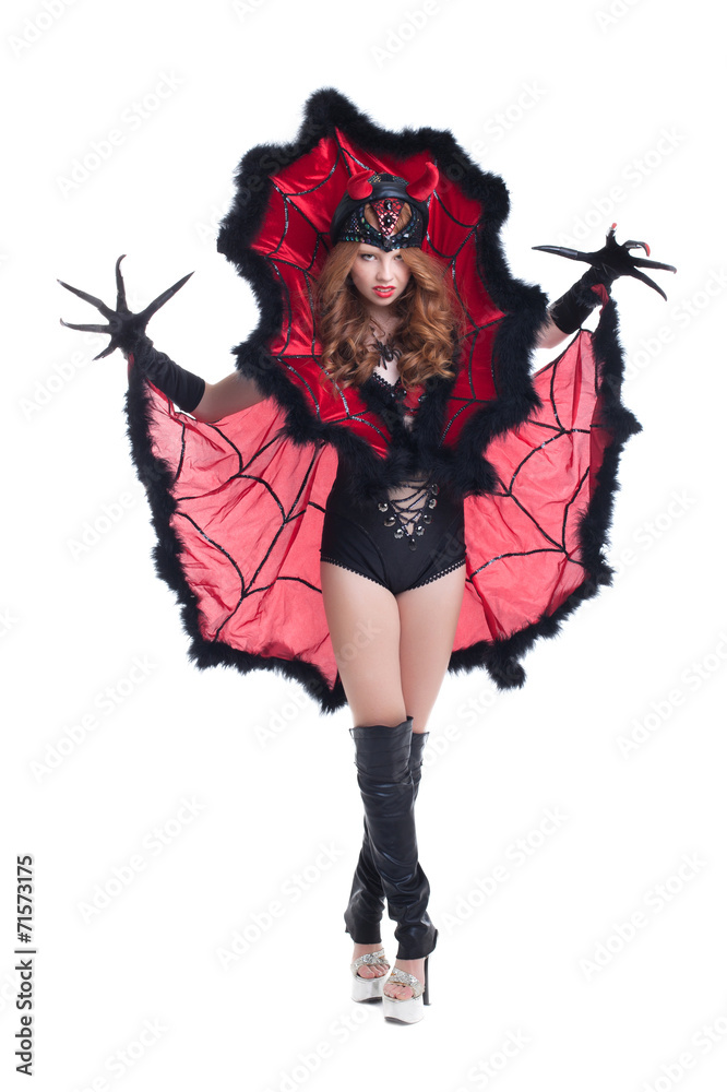 Sexy girl posing in devil costume for Halloween Sexy girl posing in devil costume for Halloween