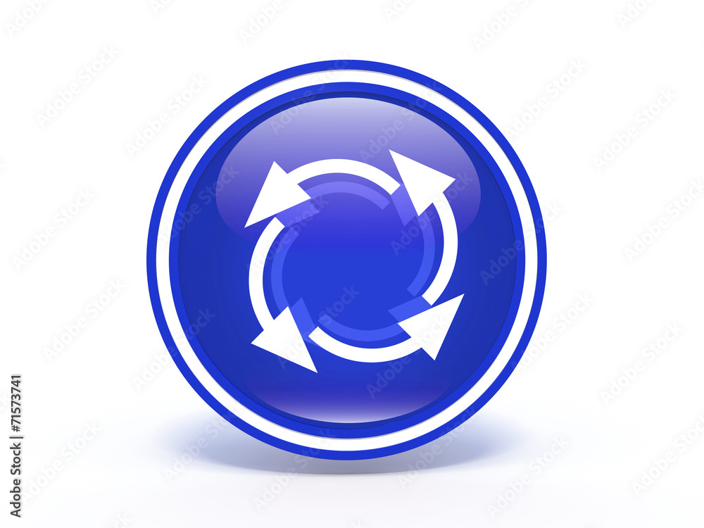 recycle circular icon on white background
