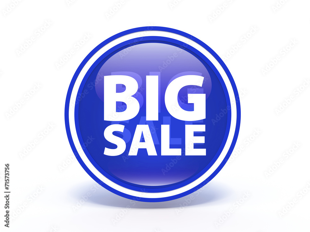 Big sale circular icon on white background Big sale circular icon on white background