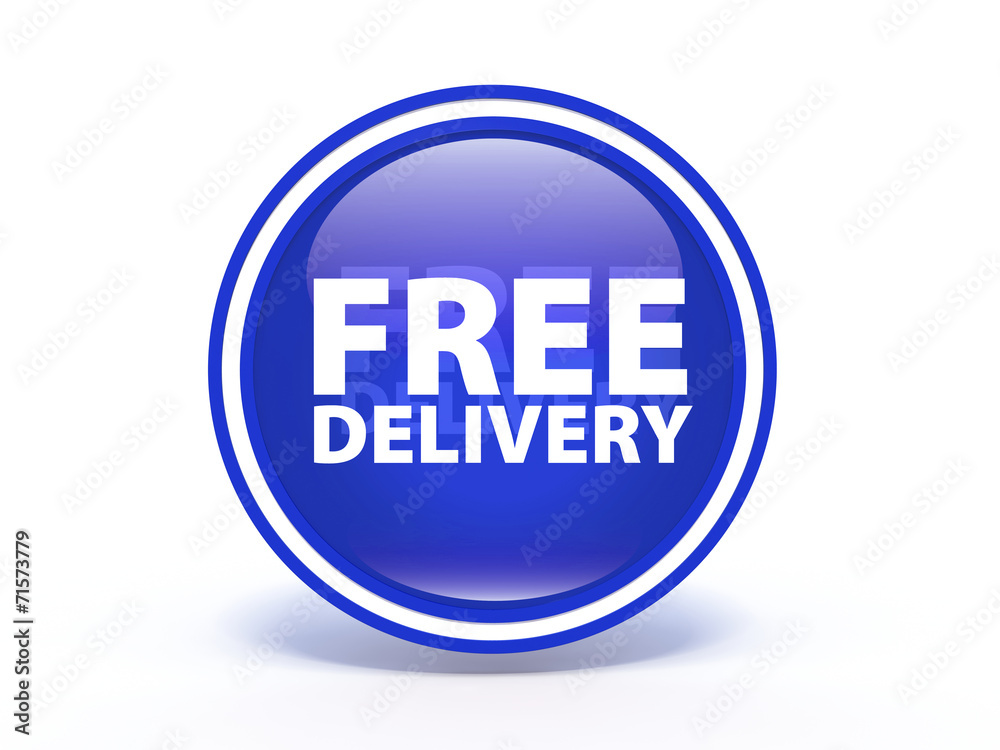 Free delivery circular icon on white background Free delivery circular icon on white background