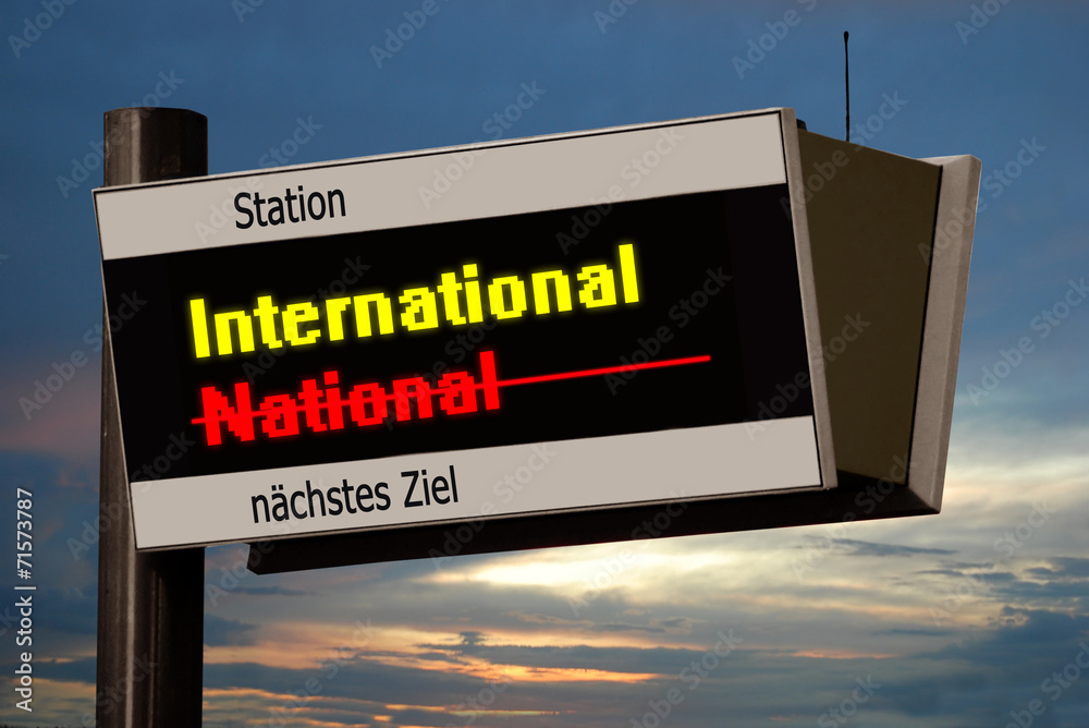 Anzeigetafel 4 - International