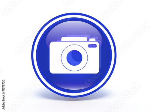 photo circular icon on white background