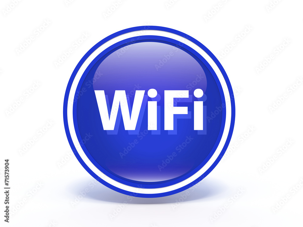 wifi circular icon on white background wifi circular icon on white background