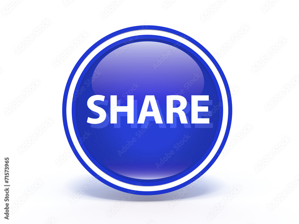share circular icon on white background