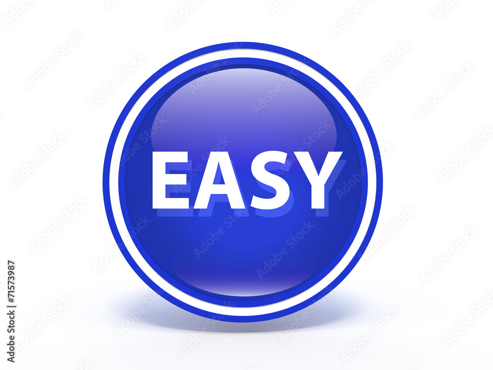 easy circular icon on white background easy circular icon on white background