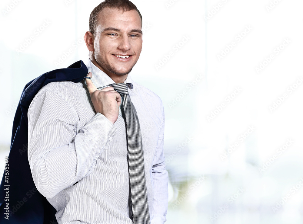 Portrait of a handsome casual businessman smiling Portrait of a handsome casual businessman smiling