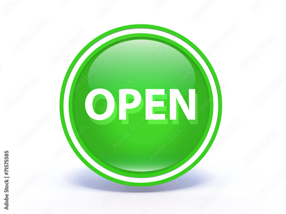 open circular icon on white background open circular icon on white background