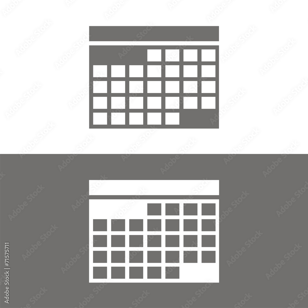 Φωτογραφία Icono calendario BN