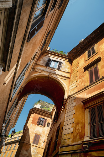 Old townhouses in Rome. photo
