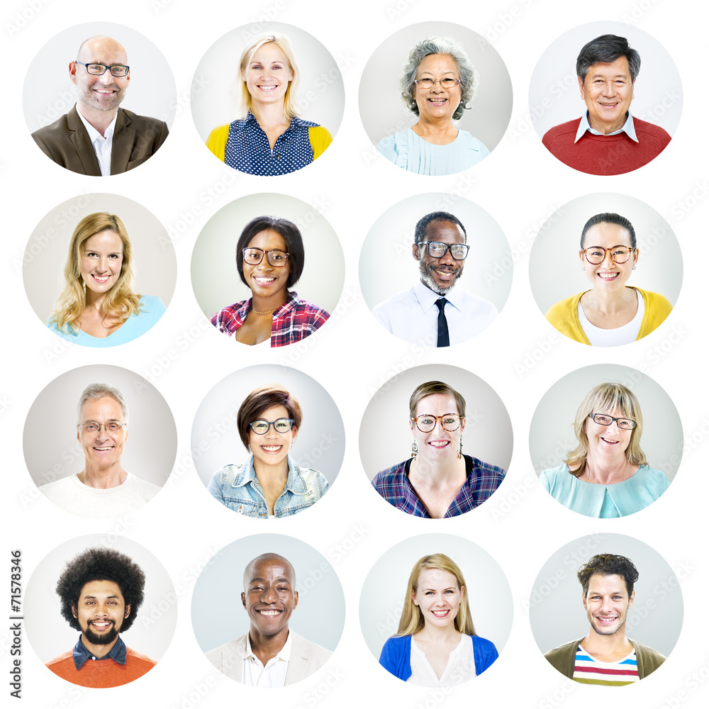Portrait of Diverse People and People Portrait of Diverse People and People