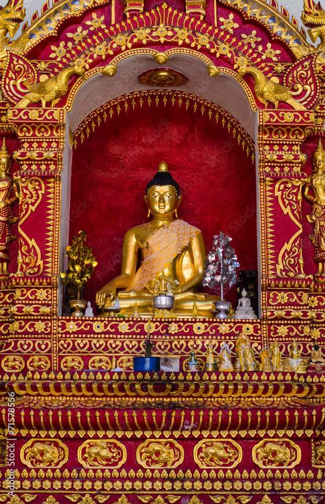 Gold bhudda on the wall Gold bhudda on the wall