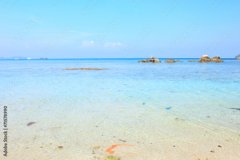 Sea and blue sky - Lipe island Thailand