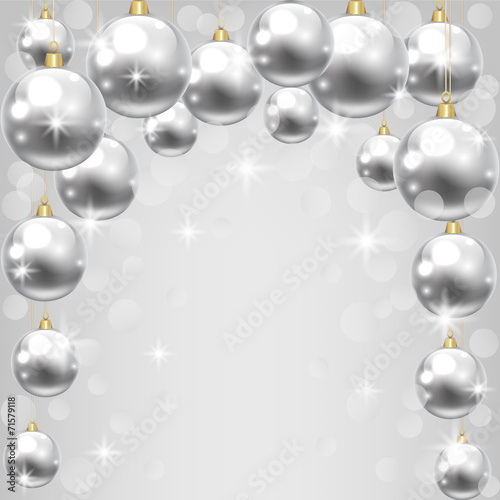 silver baubles