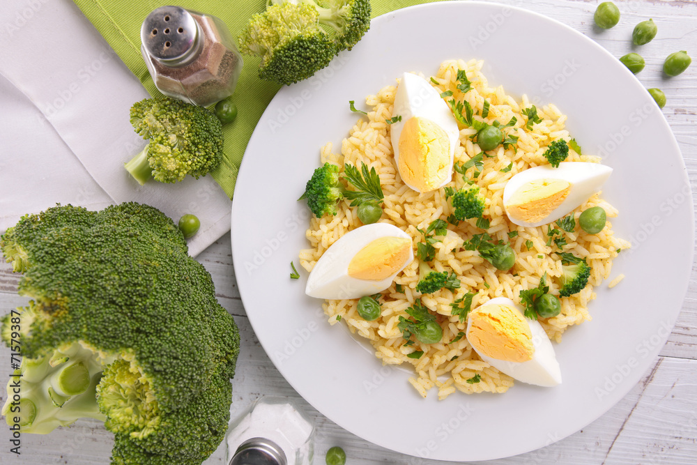 rice cooked with egg and vegetables rice cooked with egg and vegetables