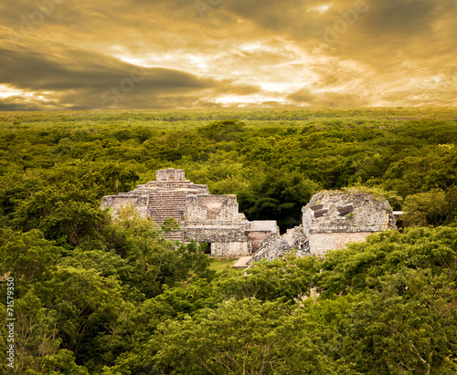 Top view of Ek Balam ruins. Yucatan, Mexico #71579350