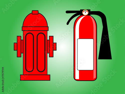 Fire hydrant and Fire extinguisher