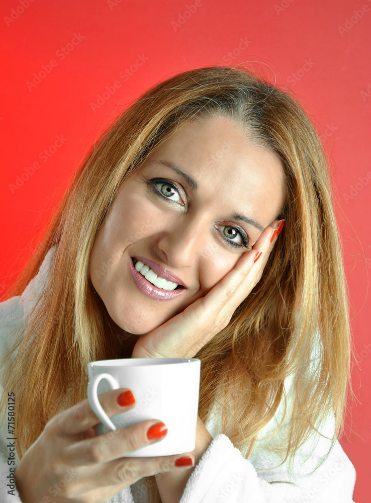 beautiful woman with cup of coffee beautiful woman with cup of coffee