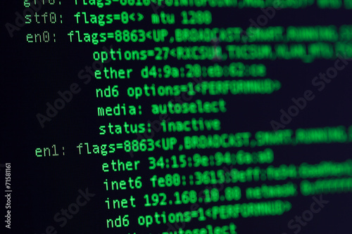 Photos UNIX bash shell green color on black background