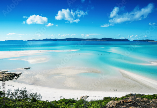 Wonderful beach of Queensland  aerial view