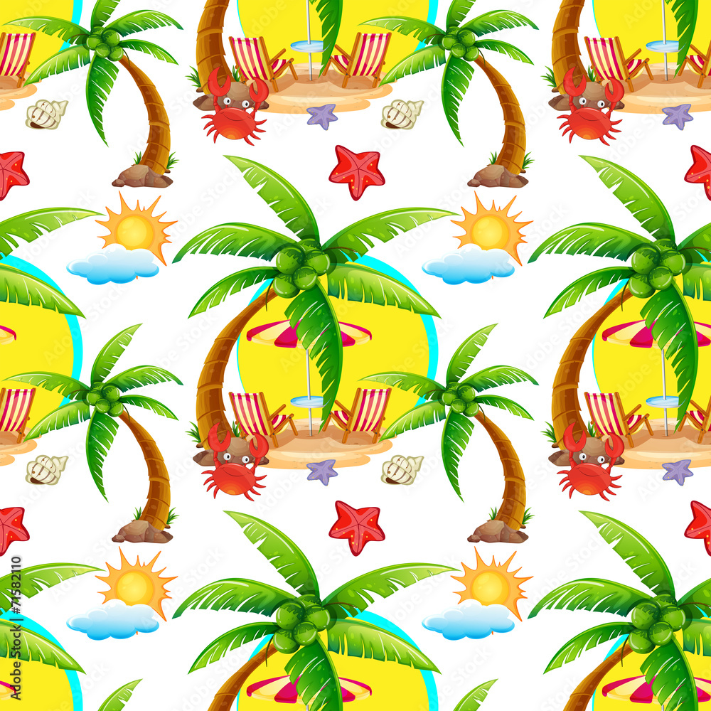 Obraz premium Seamless summer