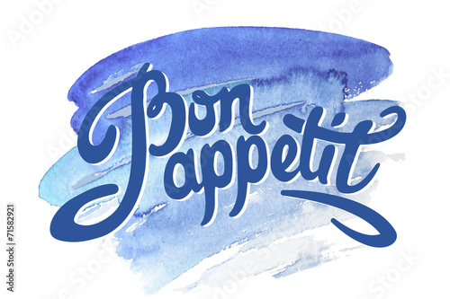 Bon appetit hand drawn lettering