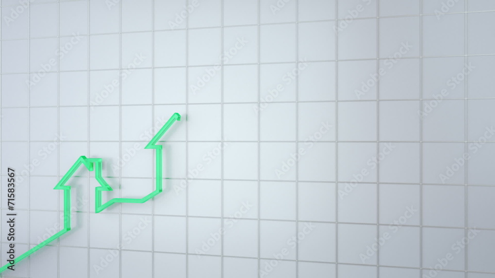Housing price up, with alpha matte. Housing price up, with alpha matte.