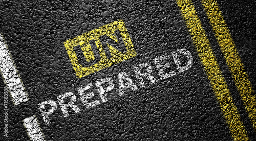 unprepared symbol on the road