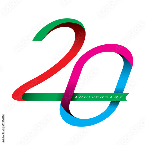 20 years anniversary vector