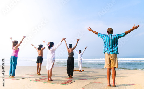 Yoga Class By The Beach