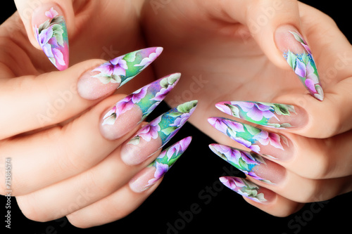 Canvas Print Design female nails.