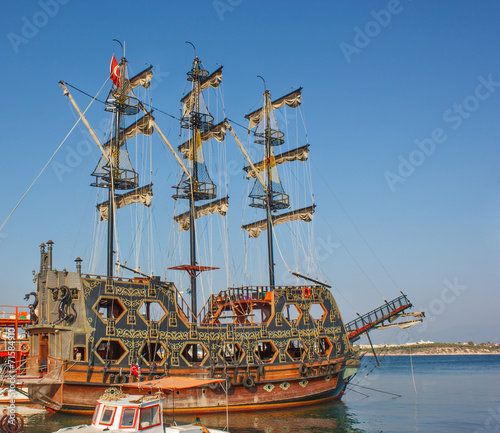 stylized pirate ship