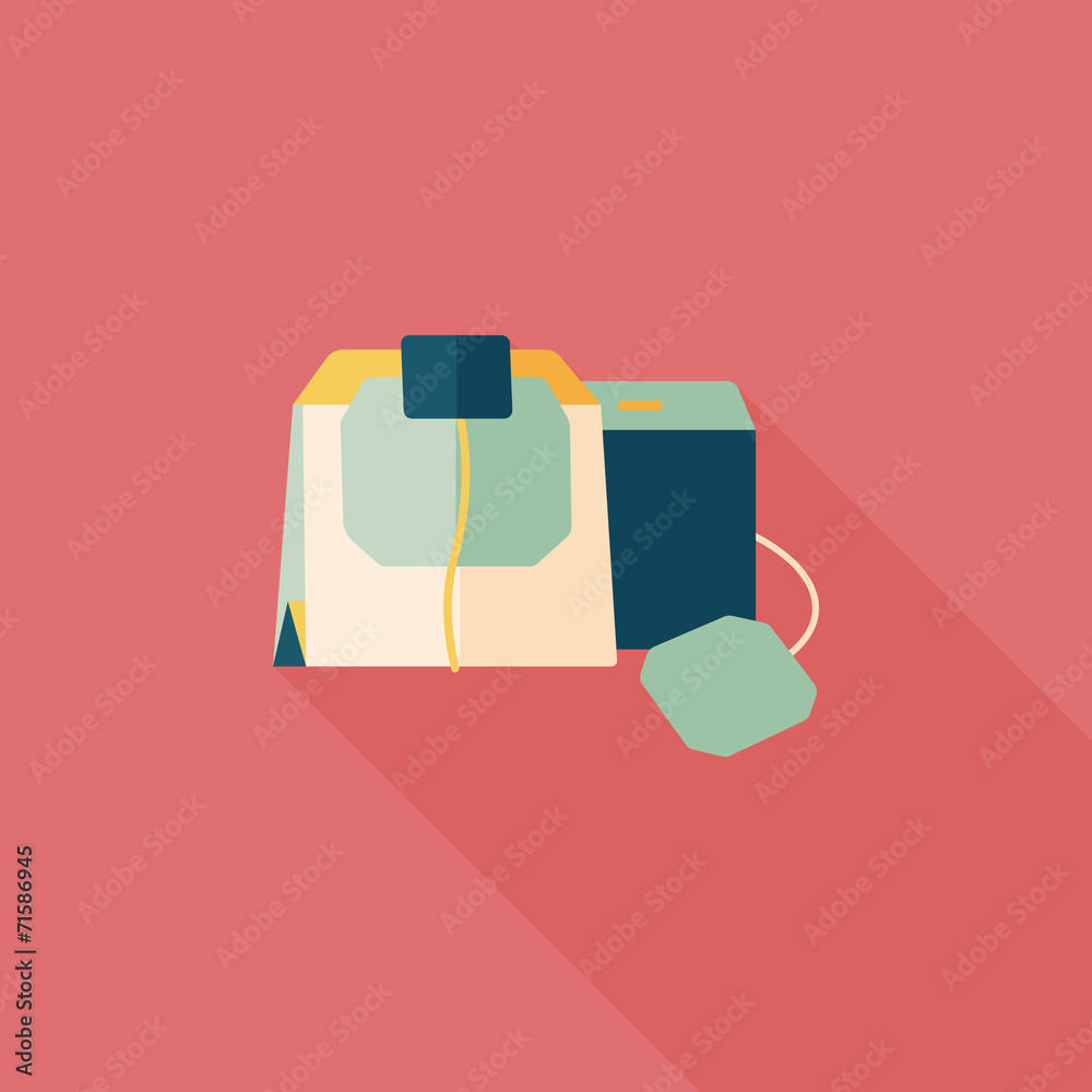 coffee bag flat icon with long shadow,eps10 coffee bag flat icon with long shadow,eps10
