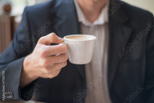 Man in cafe