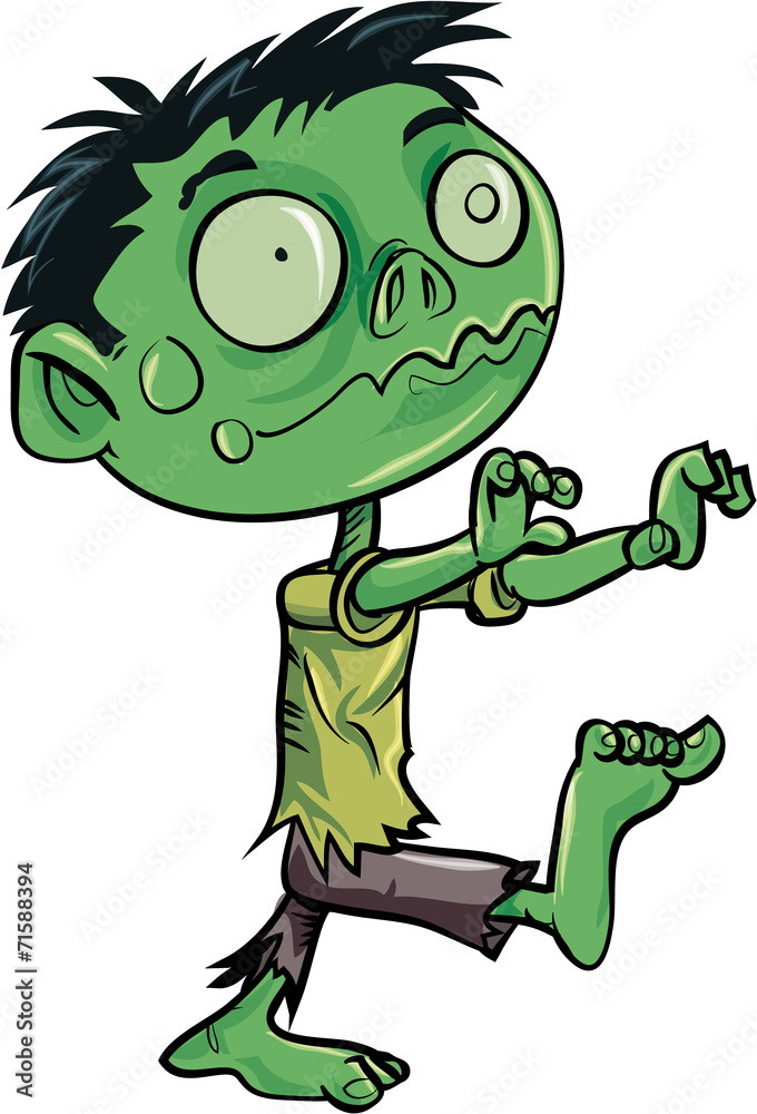 Cartoon cute zombie Stock Vector Adobe Stock