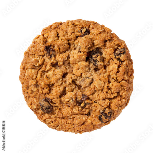 Oatmeal Raisin Cookie isolated